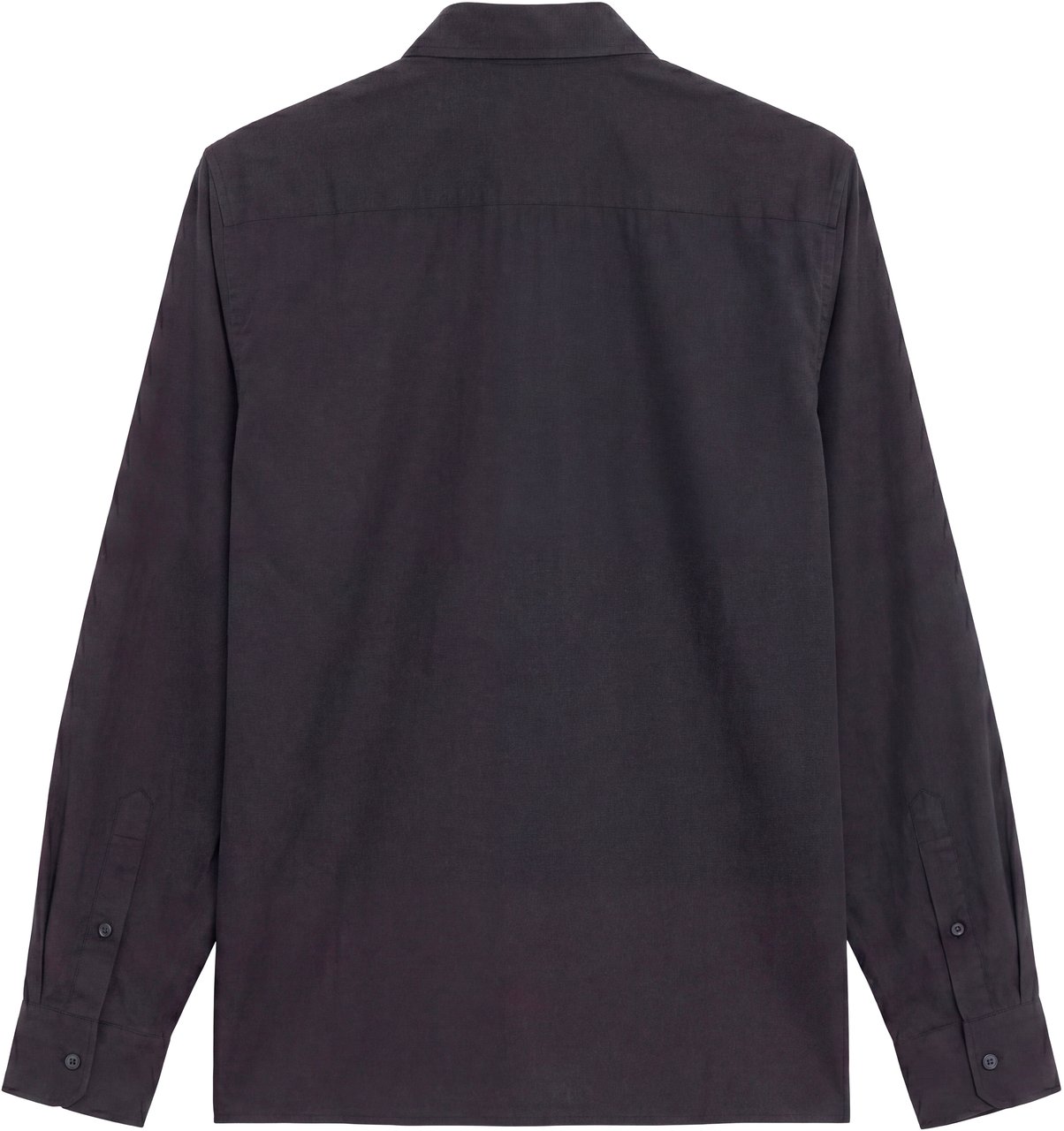 Antony Morato SHIRT LONG SLEEVES BOSTON REGULAR FIT IN TWILL LYOCELL COTTON BLEND FABRIC WITH LOGOED METAL BADGE Zwart