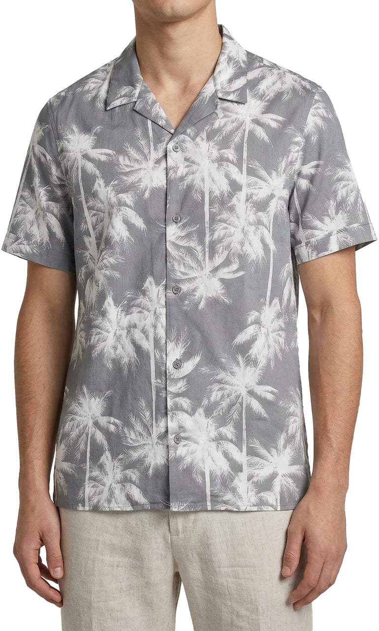 Antony Morato SHIRT HONOLULU REGULAR STRAIGHT FIT IN  WITH LOGOED  BADGE Groen