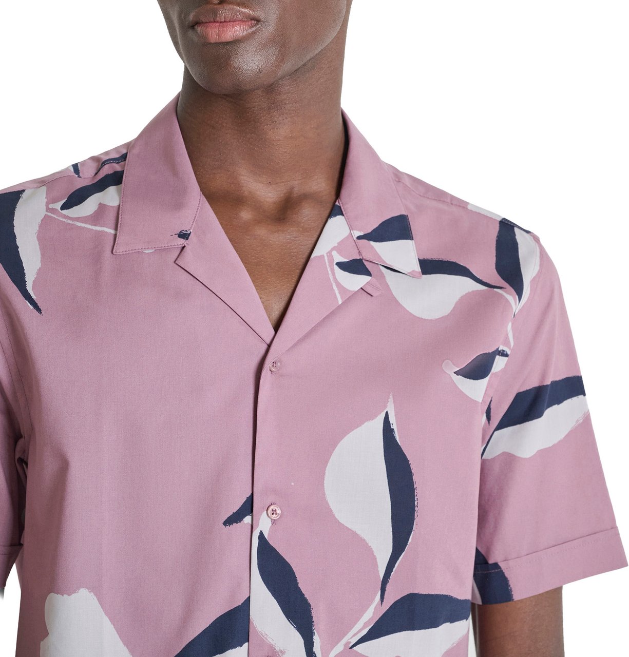 Antony Morato SHIRT HONOLULU REGULAR STRAIGHT FIT IN WITH LOGOED BADGE Roze
