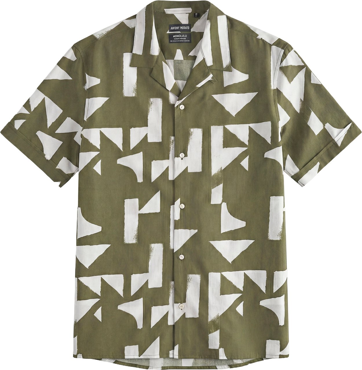 Antony Morato SHIRT HONOLULU REGULAR STRAIGHT FIT IN WITH LOGOED BADGE Groen