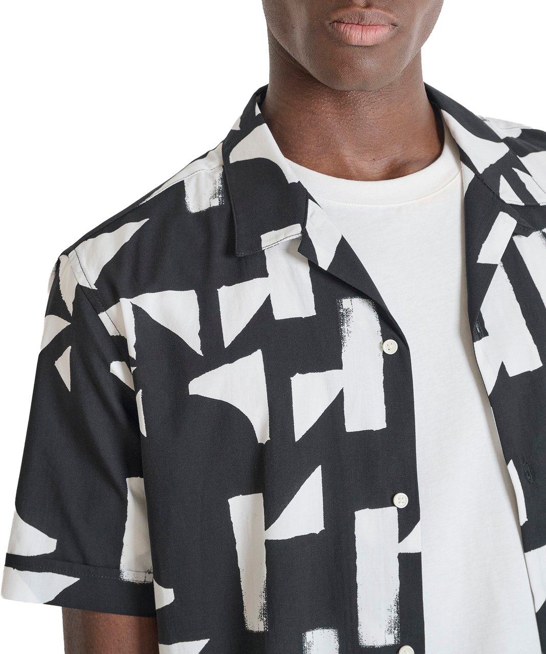 Antony Morato SHIRT HONOLULU REGULAR STRAIGHT FIT IN WITH LOGOED BADGE Zwart