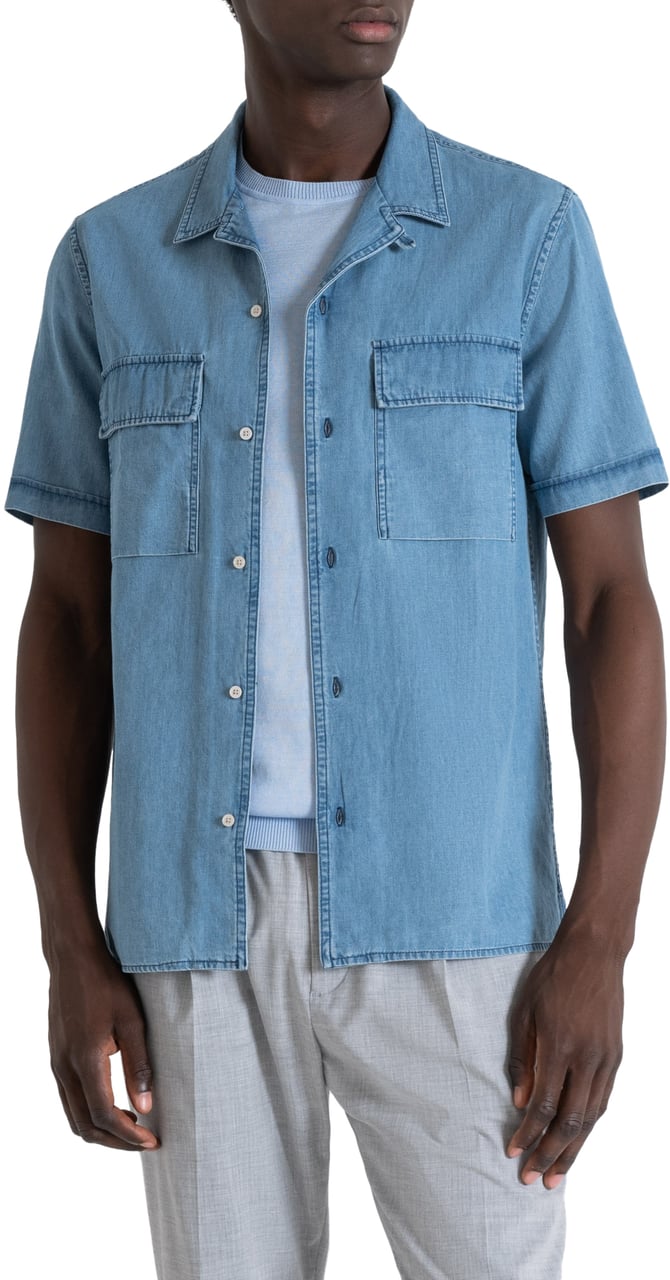 Antony Morato HONOLULU REGULAR STRAIGHT FIT SHIRT Blauw