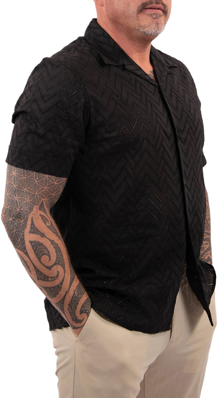 Antony Morato Shirt Honolulu Relaxed Fit Popeline Zwart