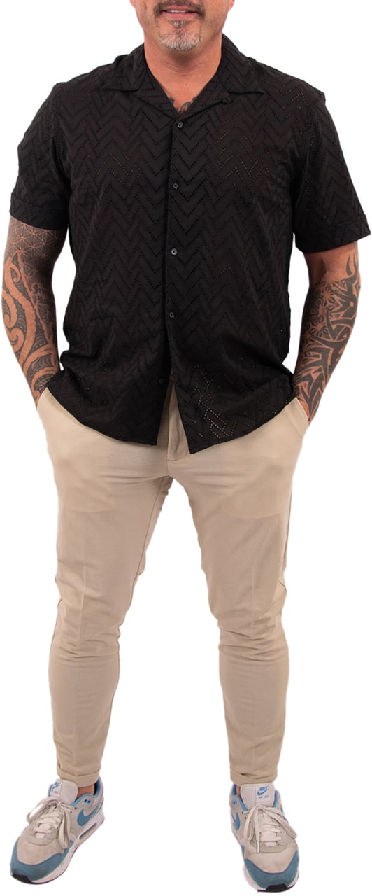 Antony Morato Shirt Honolulu Relaxed Fit Popeline Zwart