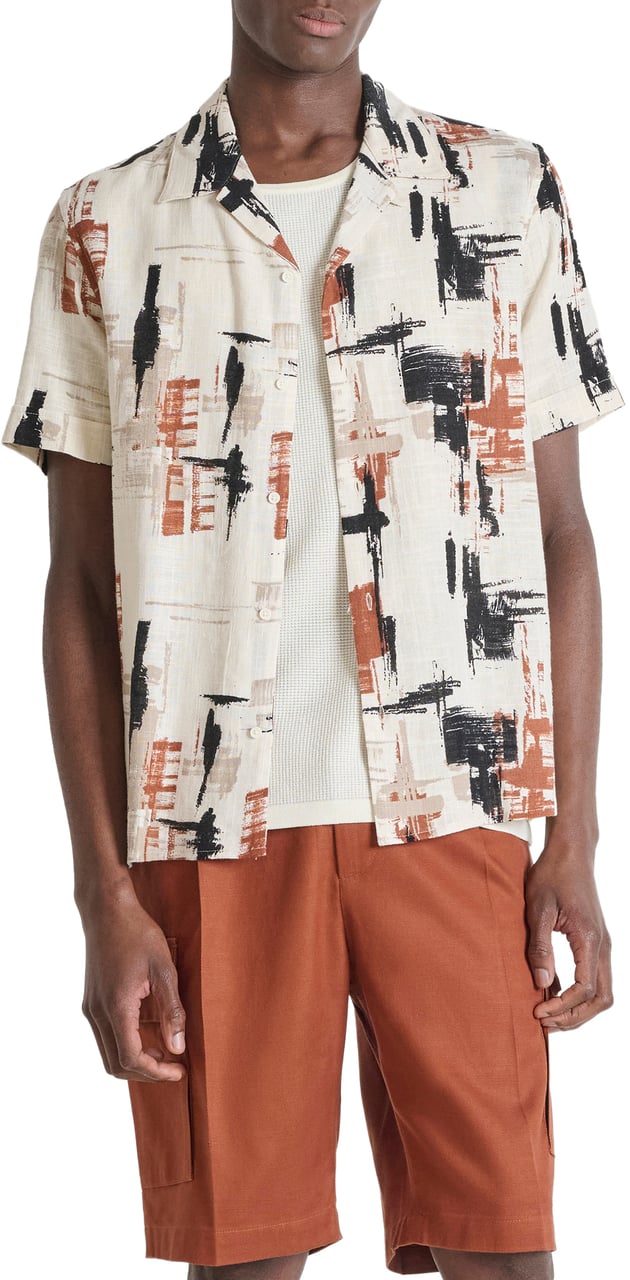 Antony Morato SHIRT HONOLULU RELAXED STRAIGHT FIT WITH LOGOED BADGE Divers