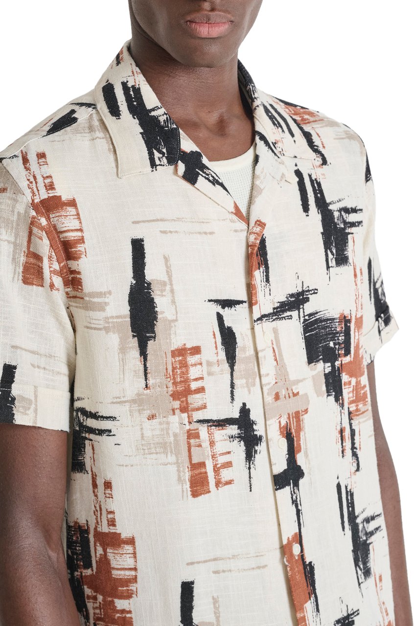 Antony Morato SHIRT HONOLULU RELAXED STRAIGHT FIT WITH LOGOED BADGE Divers