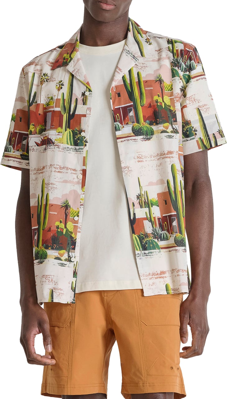 Antony Morato SHIRT HONOLULU RELAXED STRAIGHT FIT IN PRINTED WITH LOGOED  BADGE Divers
