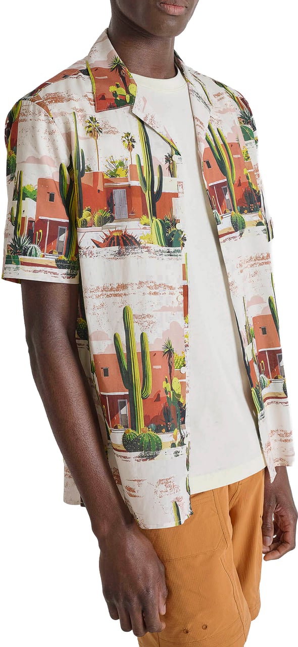 Antony Morato SHIRT HONOLULU RELAXED STRAIGHT FIT IN PRINTED WITH LOGOED  BADGE Divers