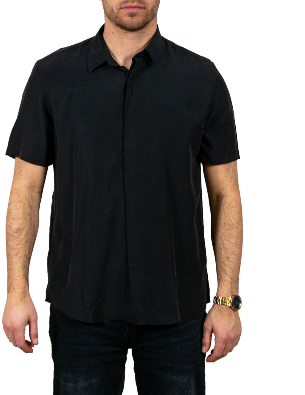 Antony Morato Shirt Adalia Regular Fit In Soft Linen Zwart