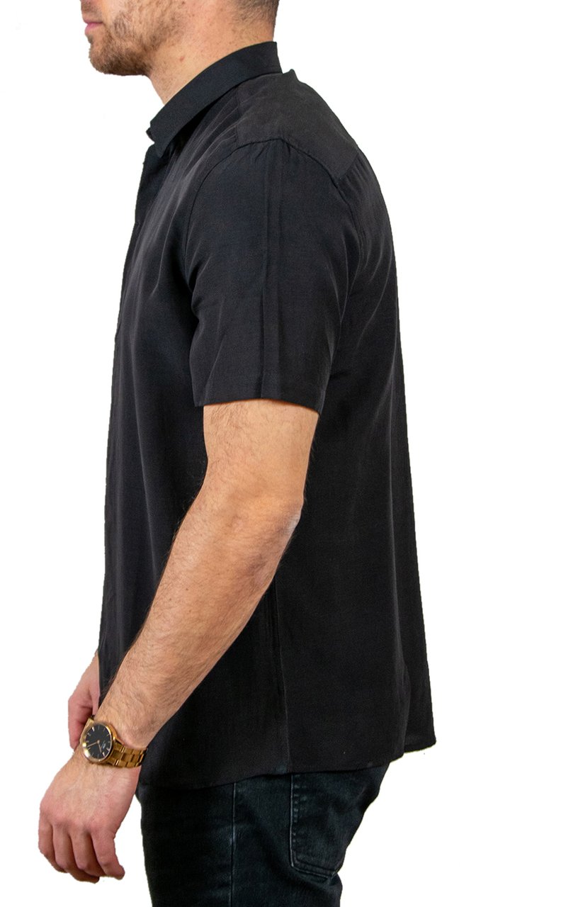 Antony Morato Shirt Adalia Regular Fit In Soft Linen Zwart