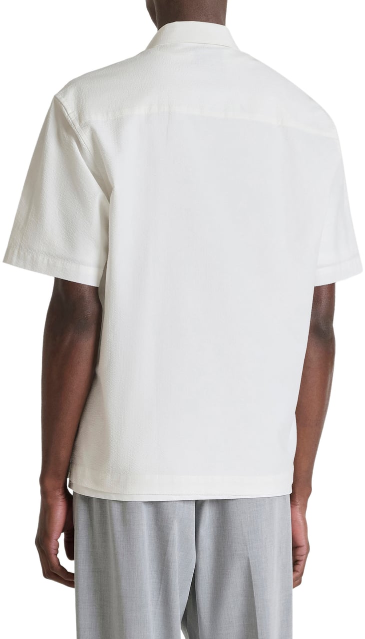 Antony Morato SHIRT RELAXED FIT IN SEERSUCKER FABRIC WITH METL PLATE ON POCKET Beige