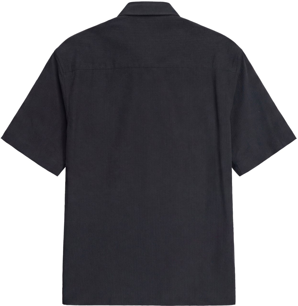 Antony Morato SHIRT RELAXED FIT IN SEERSUCKER FABRIC  WITH METL PLATE ON POCKET Zwart