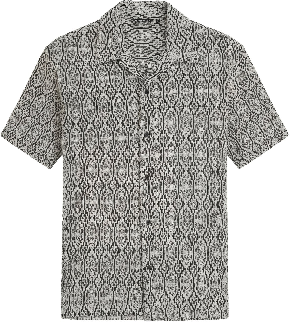 Antony Morato SHIRT RELAXED FIT IN JACQUARD WITH LOGOED  BADGE Beige