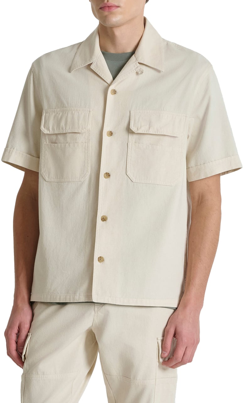 Antony Morato SHIRT LAGOS RELAXED FIT IN NATURAL SOFT TWILL COTTON Beige