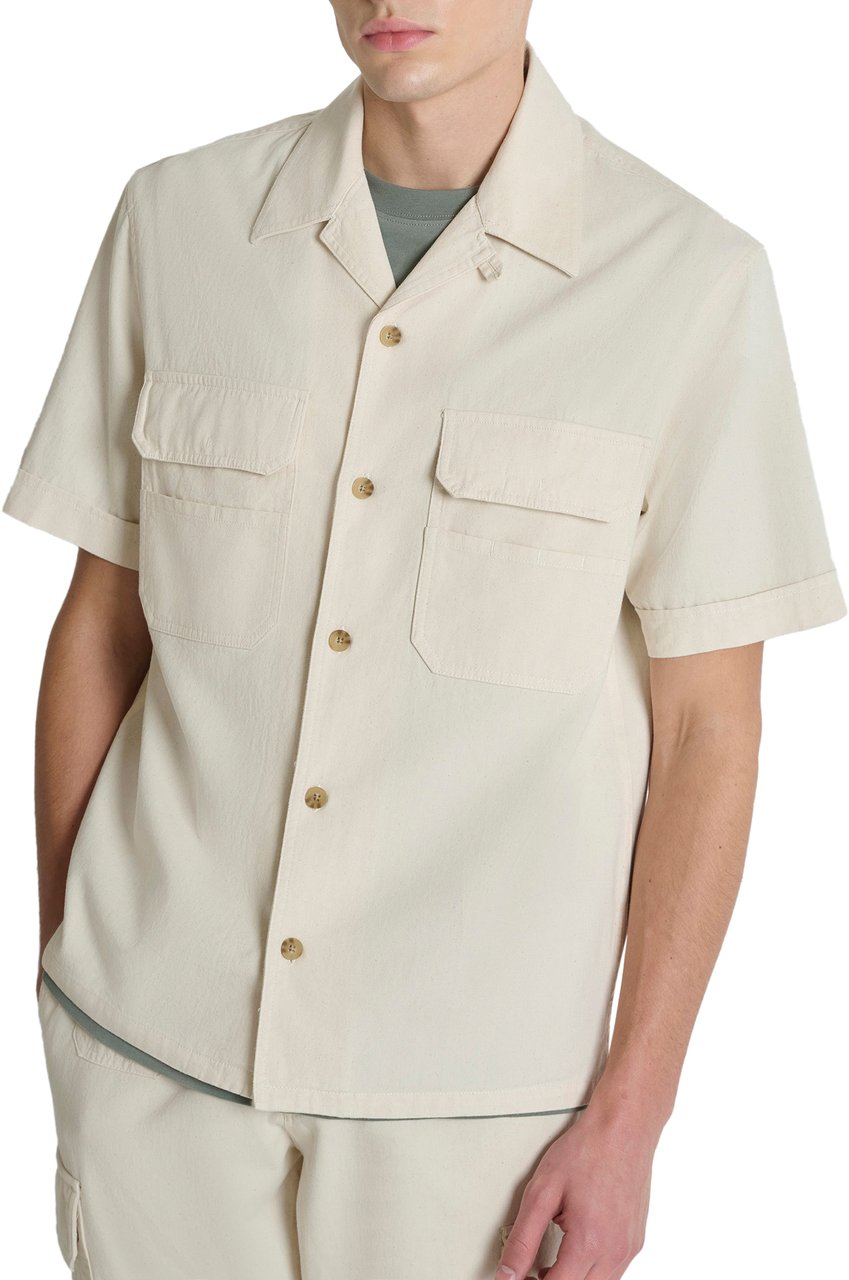Antony Morato SHIRT LAGOS RELAXED FIT IN NATURAL SOFT TWILL COTTON Beige