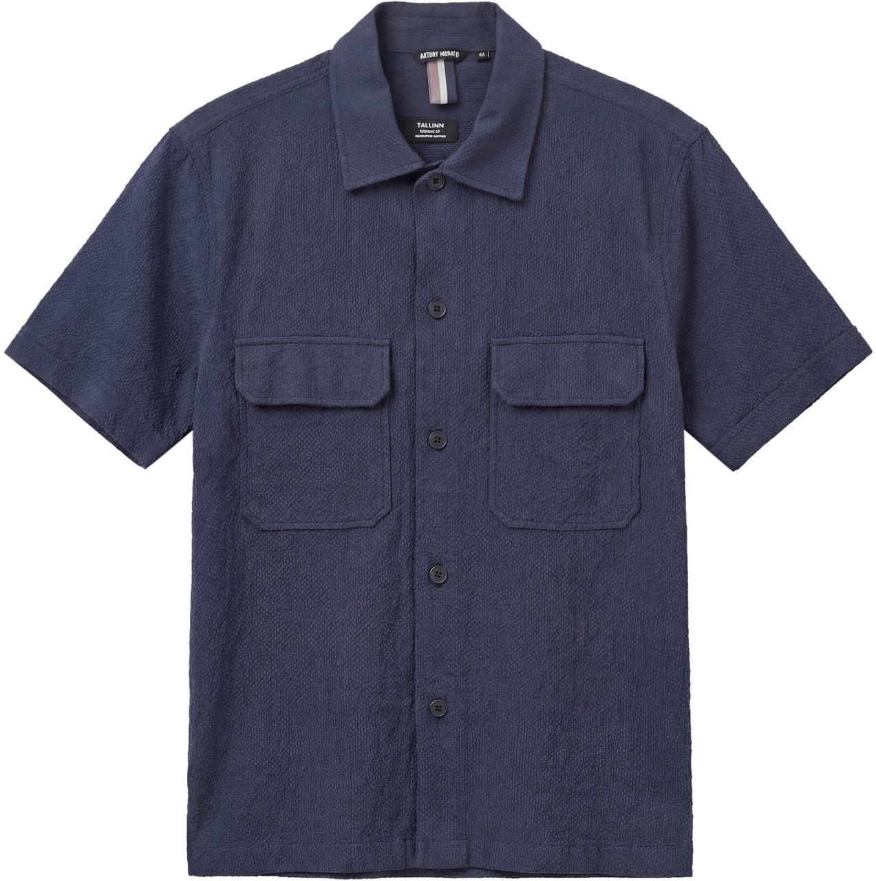 Antony Morato SHRT TALLINN REGULAR FIT IN COTTON DOBBY  FABRIC Blauw