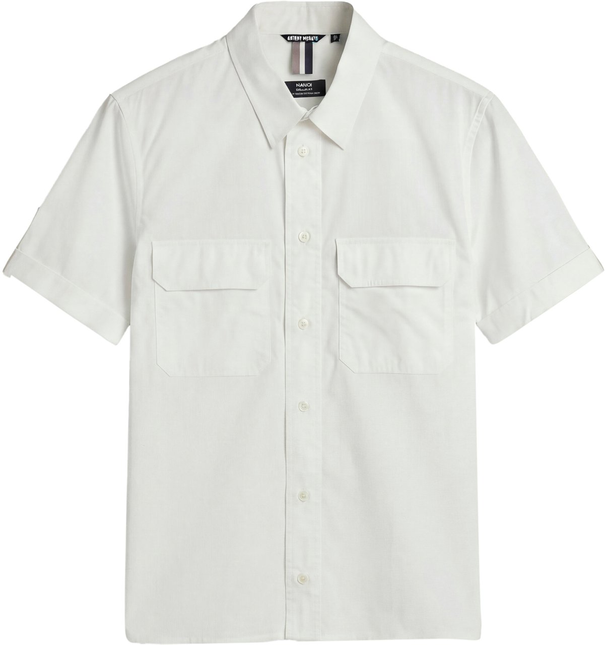 Antony Morato SHIRT HANOI REGULAR FIT IN POPELINE LYOCELL WITH LOGOED BADGE Beige