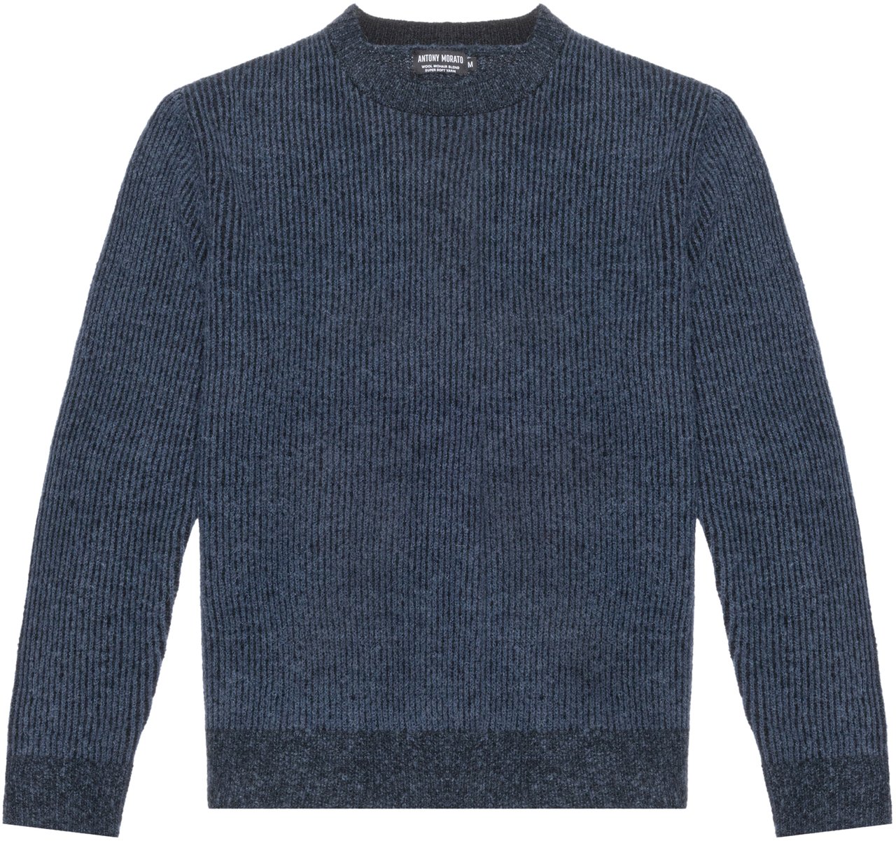 Antony Morato REGULAR FIT SWEATER WITH FISHERMAN'S RIB Blauw