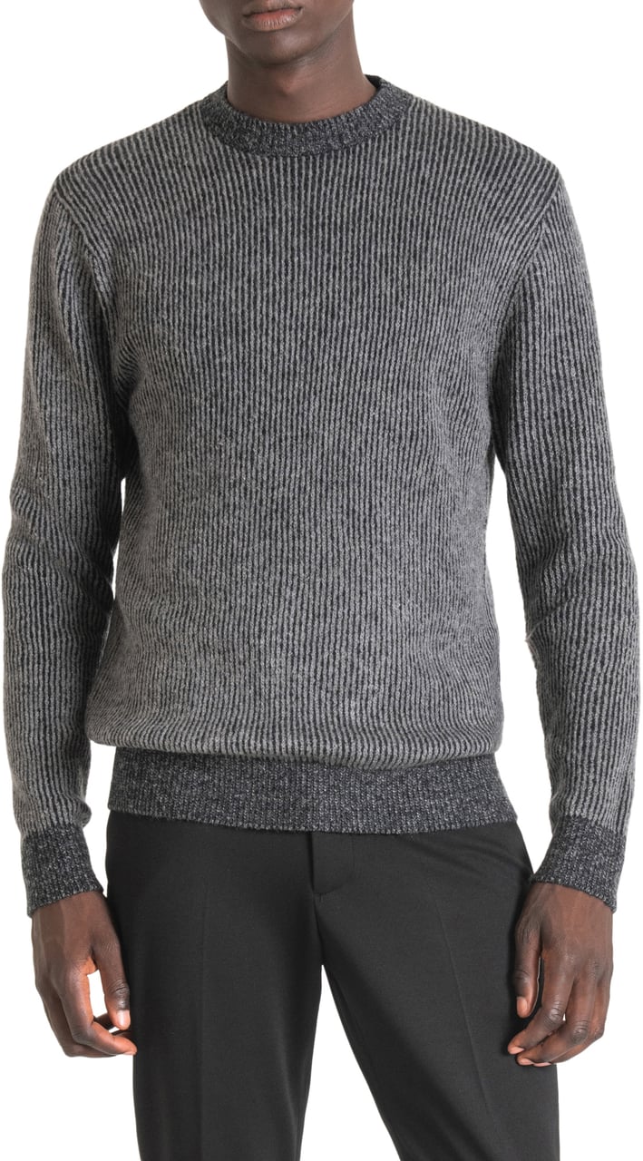 Antony Morato REGULAR FIT SWEATER WITH FISHERMAN'S RIB Zwart