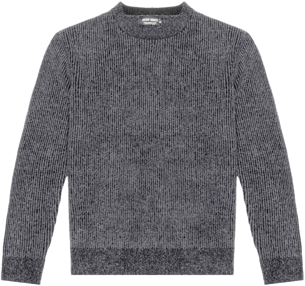 Antony Morato REGULAR FIT SWEATER WITH FISHERMAN'S RIB Zwart