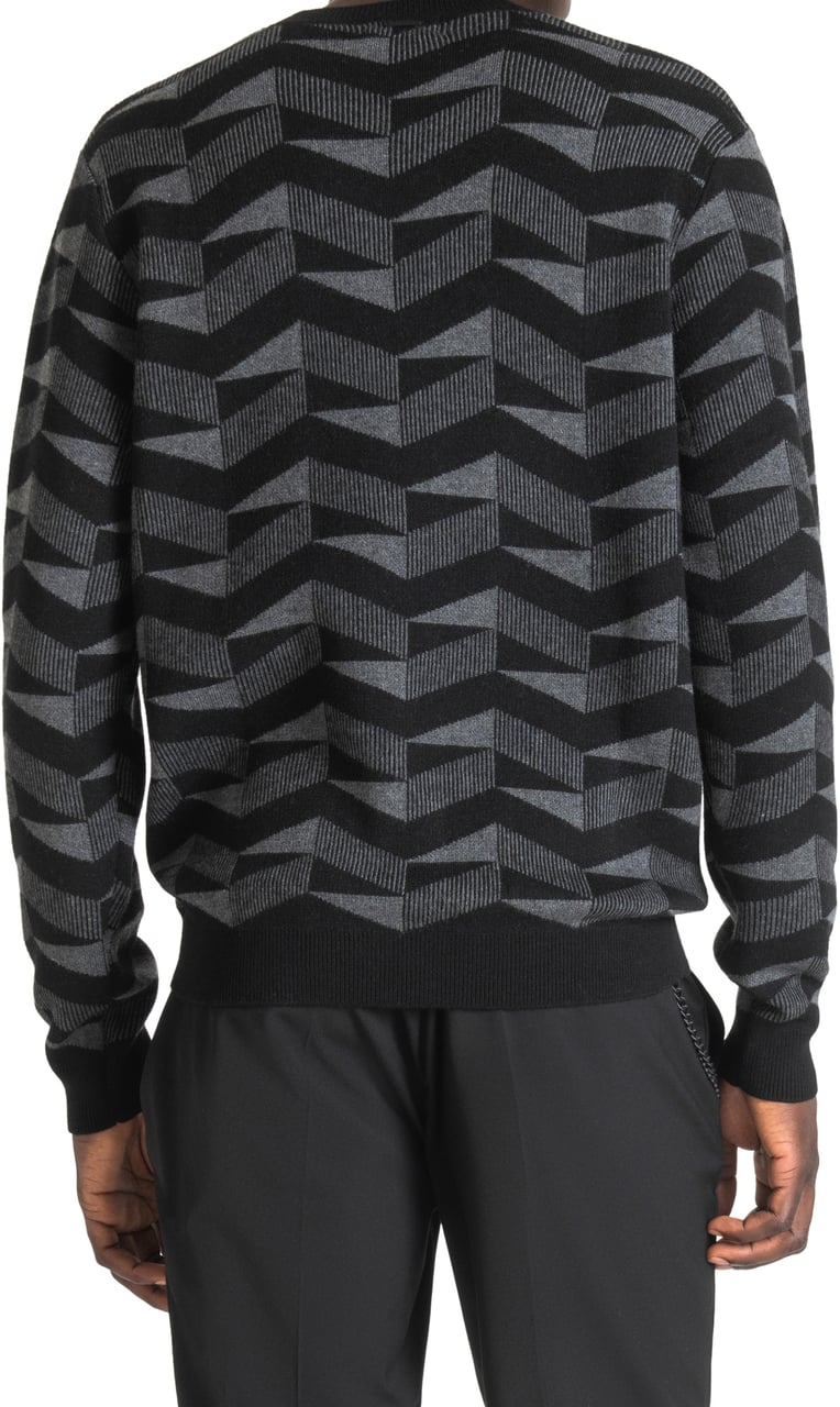 Antony Morato REGULAR FIT SWEATER WITH GEOMETRIC PATTERN Grijs