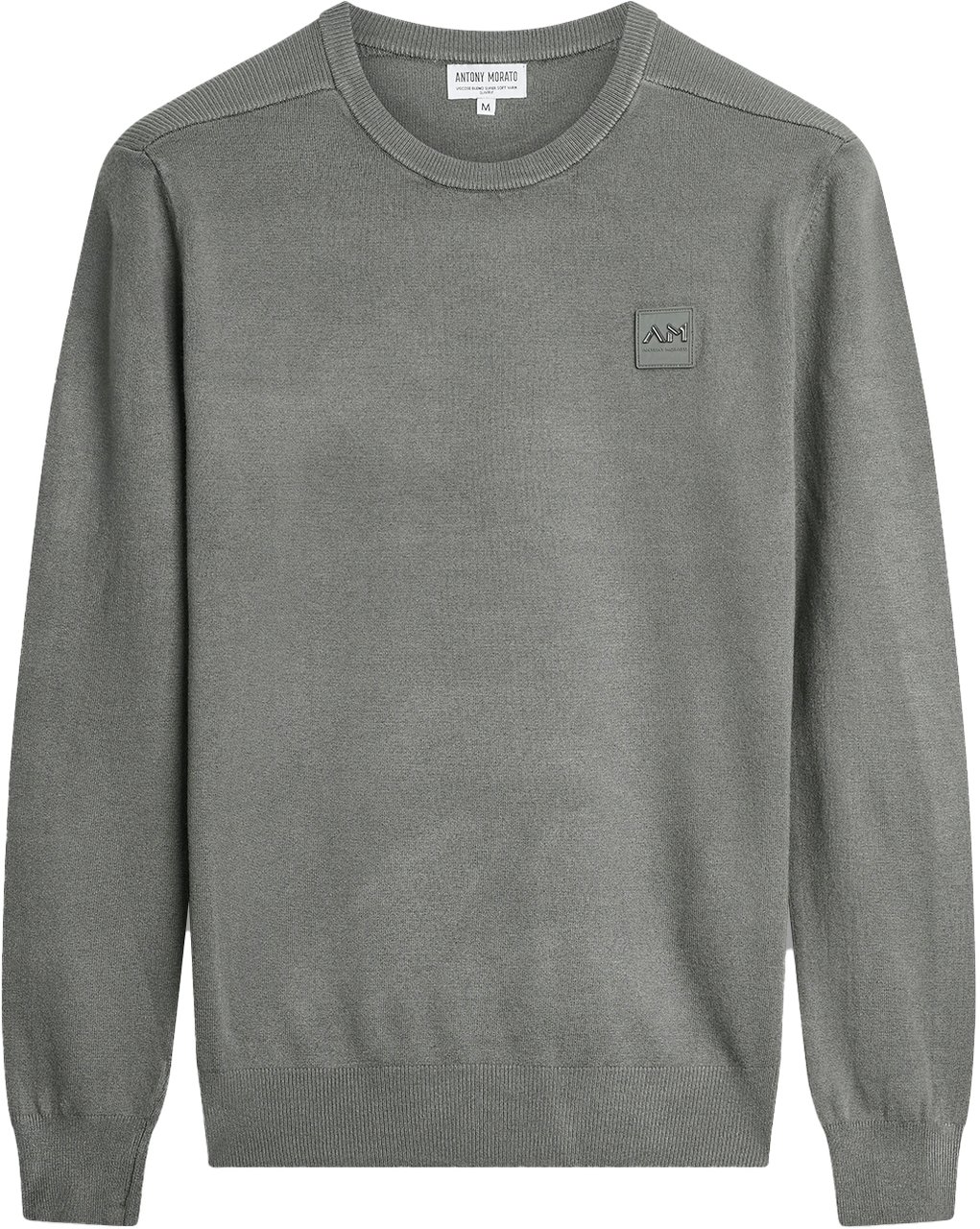 Antony Morato SWEATER SLIM FIT WITH LOGO PATCH Groen