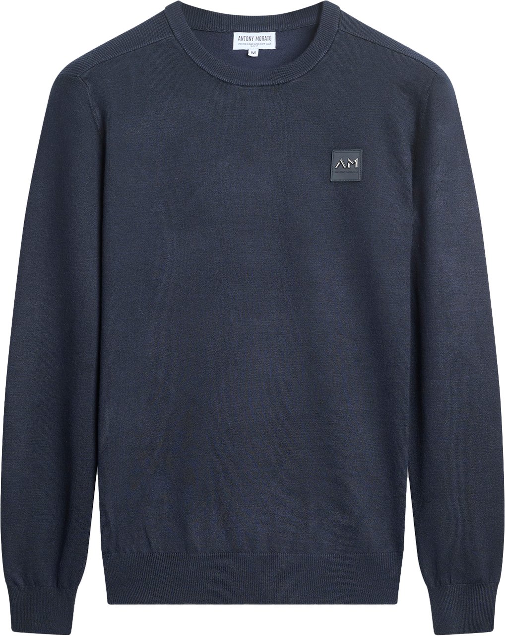 Antony Morato SWEATER SLIM FIT WITH LOGO PATCH Blauw