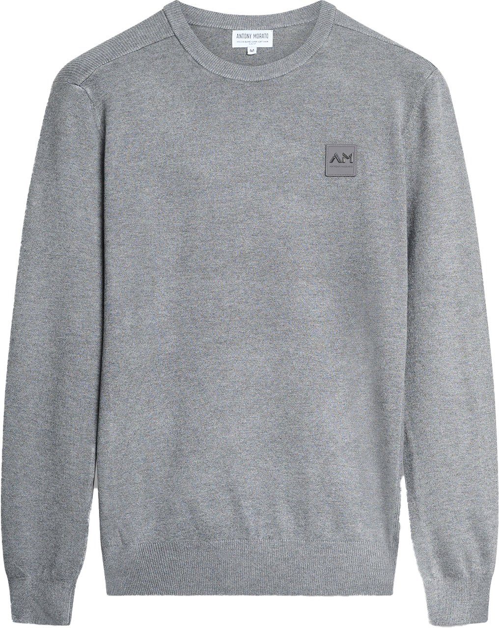 Antony Morato SWEATER SLIM FIT WITH LOGO PATCH Grijs