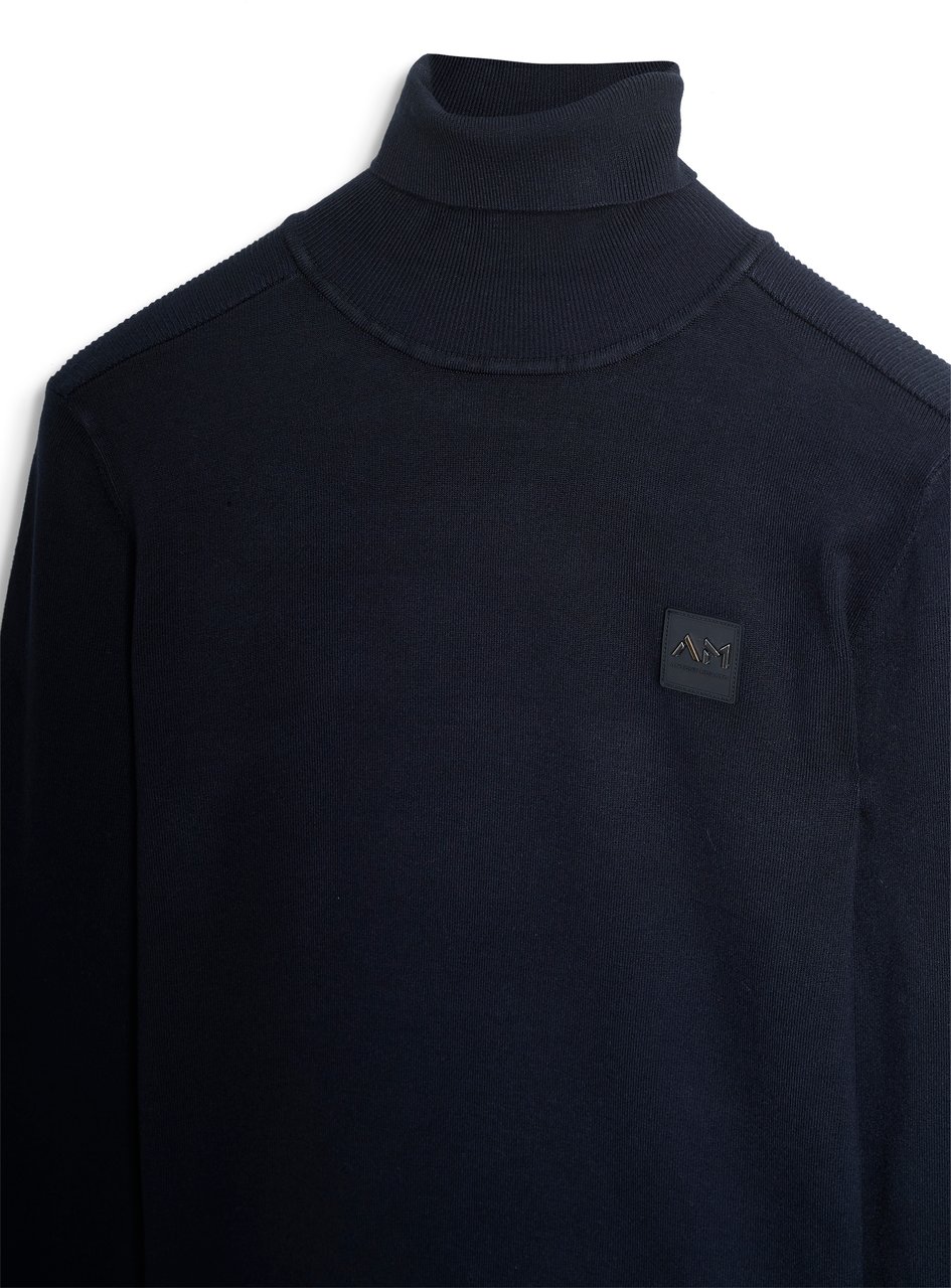 Antony Morato SWEATER SLIM FIT WITH LOGO PATCH Blauw