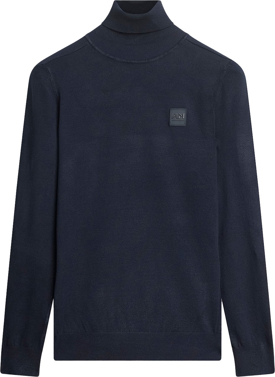Antony Morato SWEATER SLIM FIT WITH LOGO PATCH Blauw