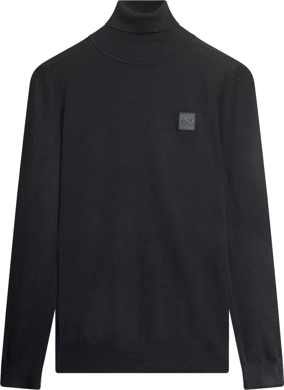 Antony Morato SWEATER SLIM FIT WITH LOGO PATCH Zwart