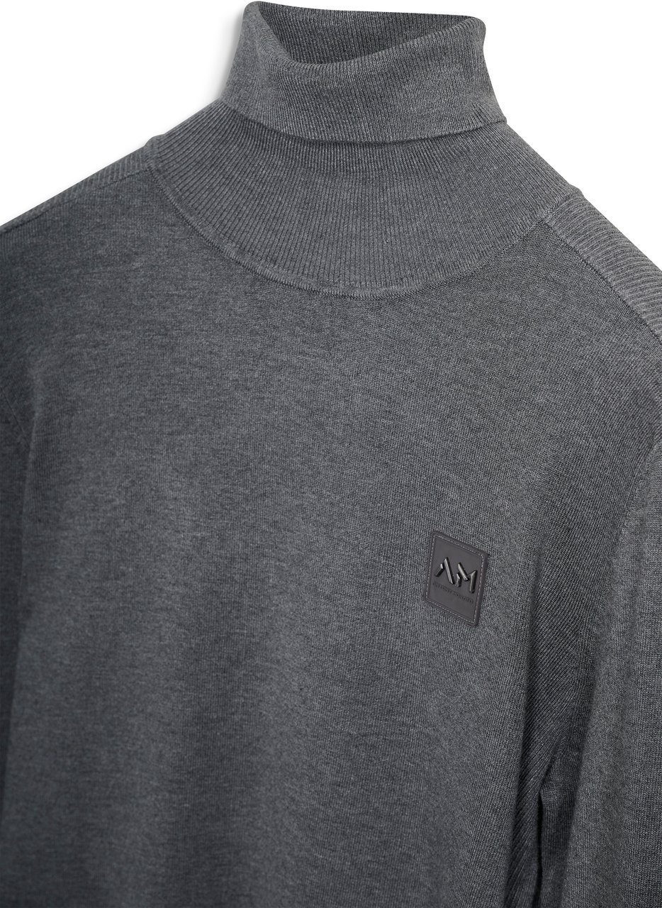 Antony Morato SWEATER SLIM FIT WITH LOGO PATCH Grijs