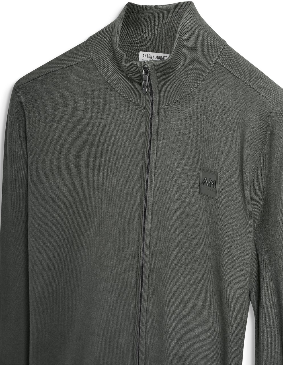 Antony Morato SWEATER SLIM FIT WITH LOGO PATCH Groen