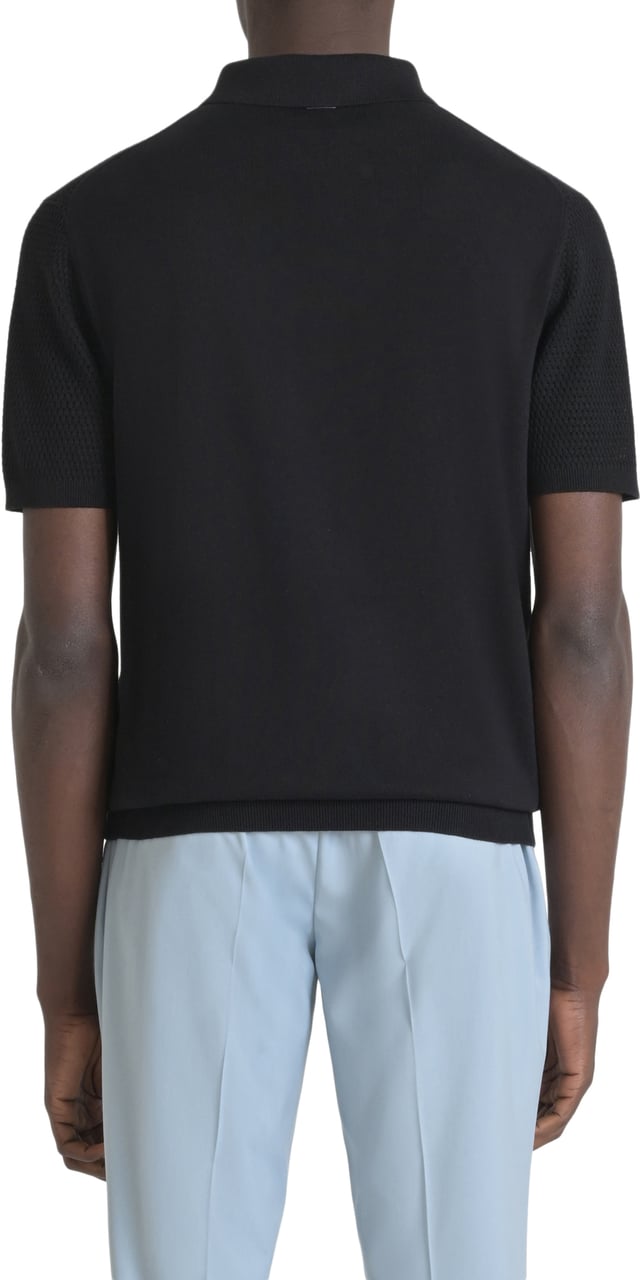 Antony Morato SWEATER REGULAR FIT IN COTTON BLEND SOFT YARN WITH LOGOED METAL BADGE Zwart