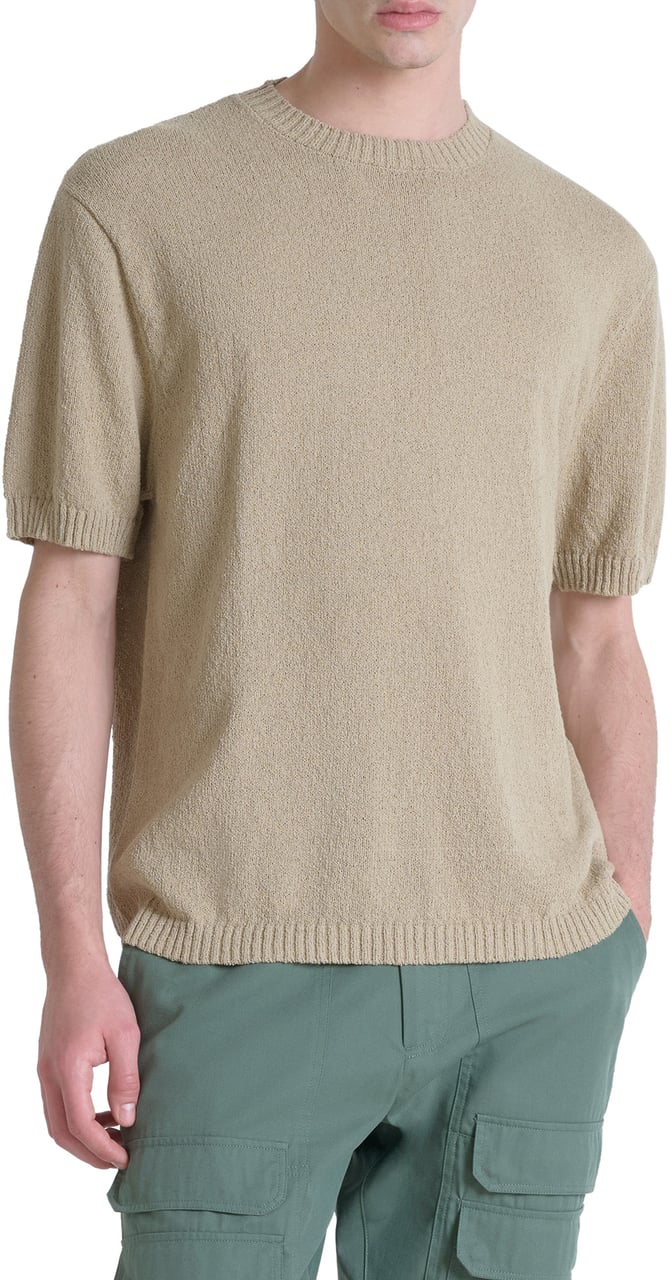 Antony Morato SWEATER REGULAR FIT IN COTTON BLEND SOFT YARN WITH LOGOED METAL BADGE Divers