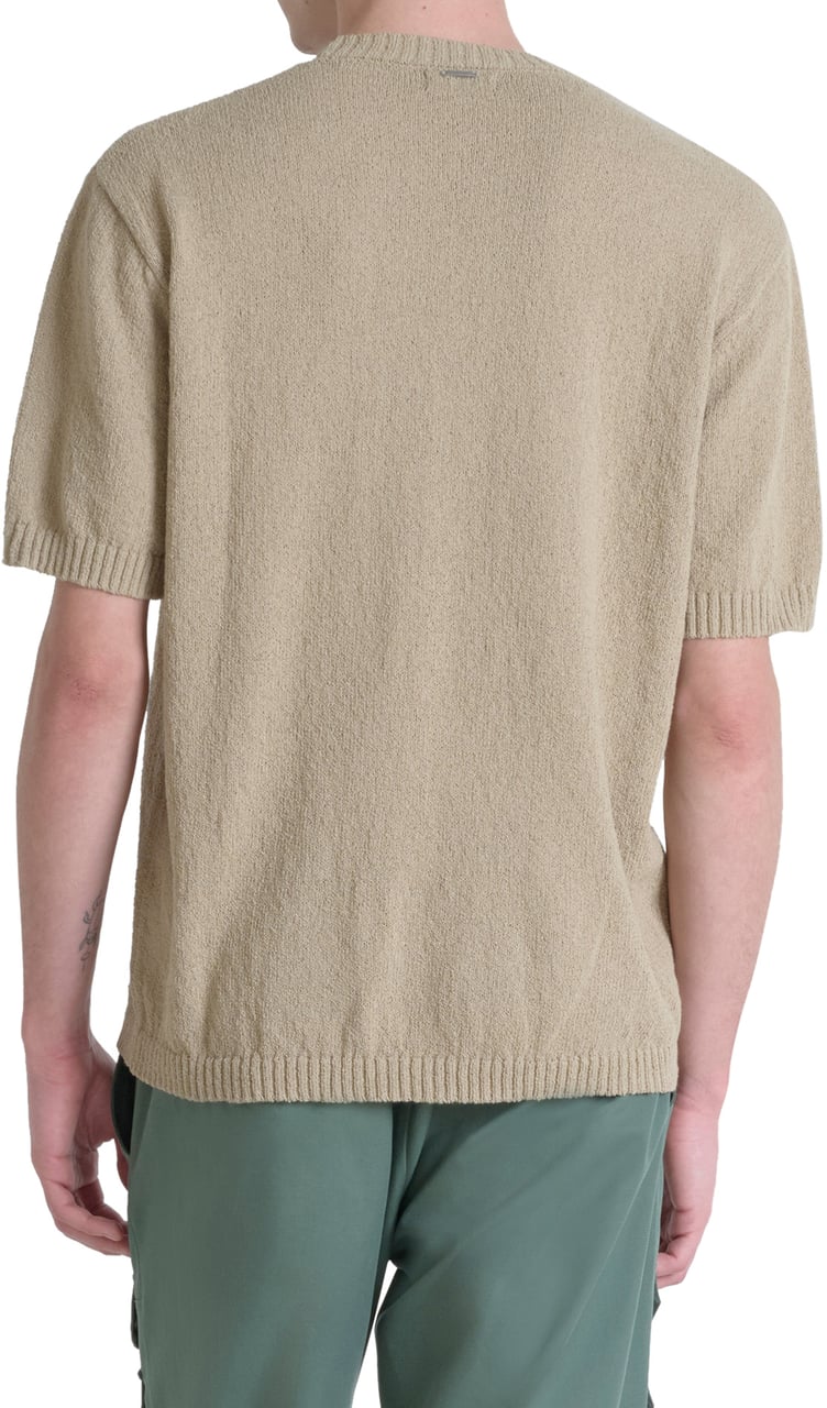 Antony Morato SWEATER REGULAR FIT IN COTTON BLEND SOFT YARN WITH LOGOED METAL BADGE Divers