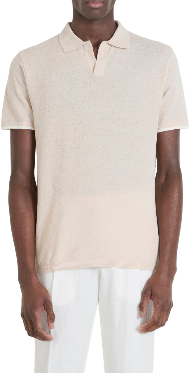 Antony Morato SWEATER SLIM FIT IN COTTON BLEND SOFT YARN WITH LOGOED METAL BADGE Beige