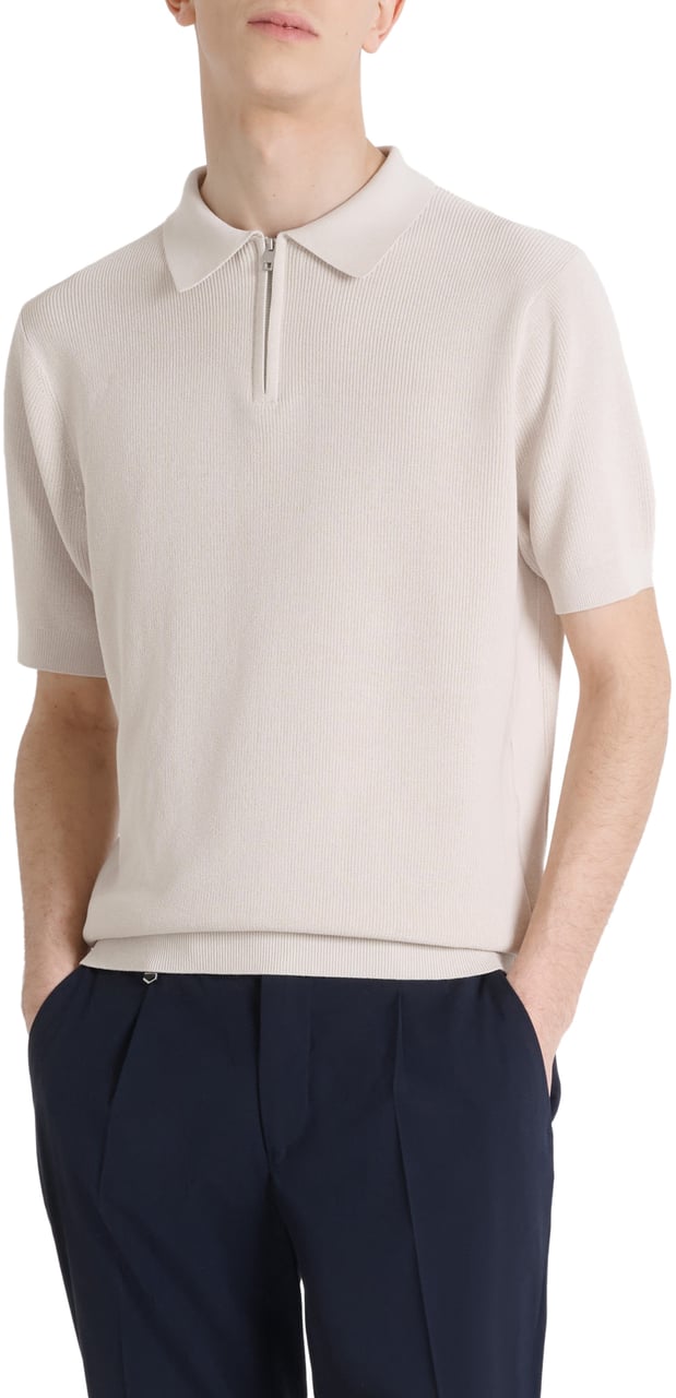 Antony Morato SWEATER REGULAR FIT IN COTTON BLEND SOFT YARN WITH LOGOED METAL BADGE Beige