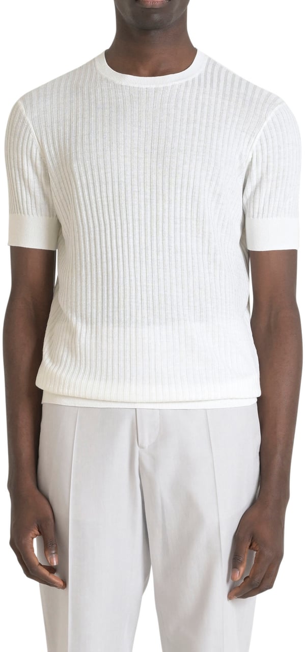 Antony Morato SWEATER SLIM FIT IN VISCOSE BLEND SUPER SOFT YARN WITH LOGOED METAL BADGE Wit