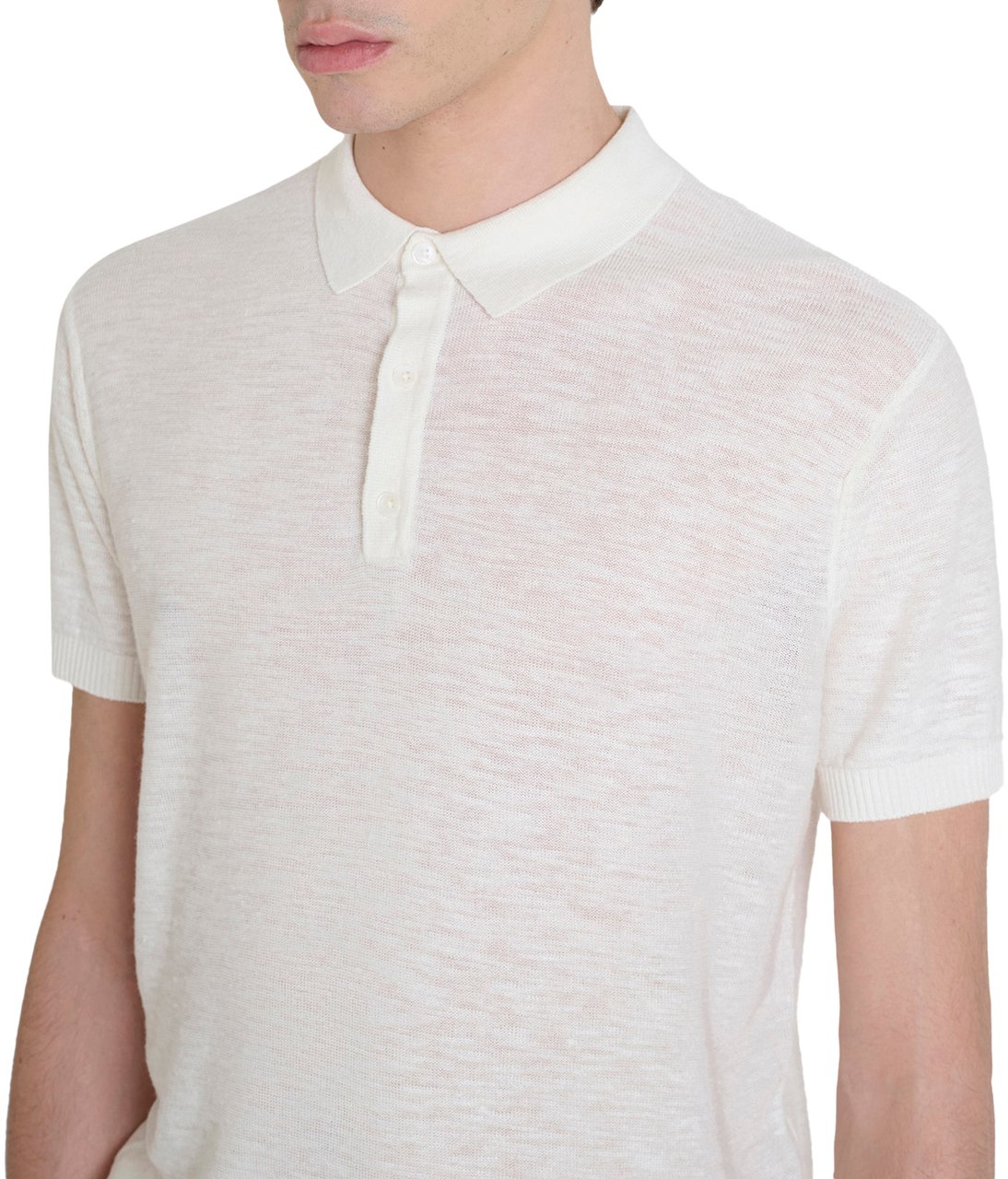 Antony Morato SWEATER REGULAR FIT IN LINEN BLEND SOFT YARN WITH LOGOED METAL BADGE Beige