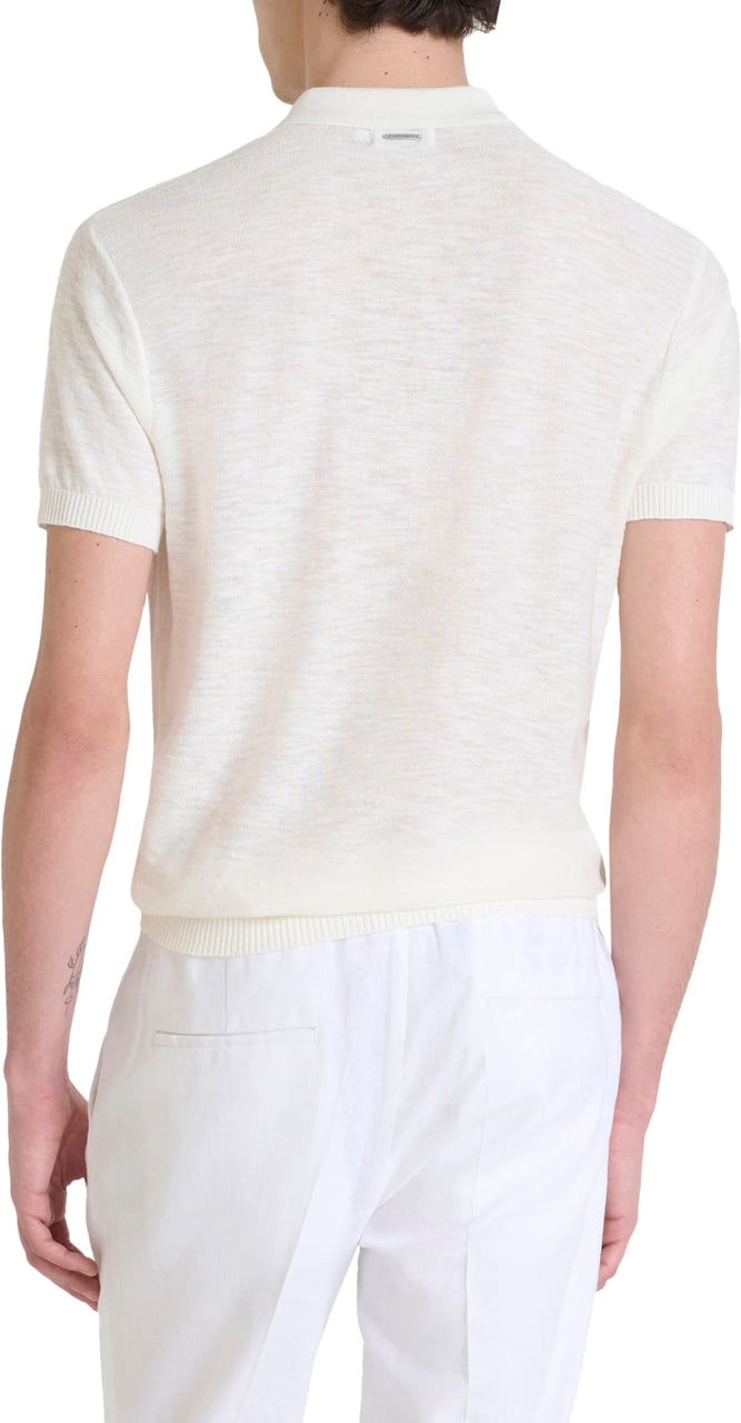 Antony Morato SWEATER REGULAR FIT IN LINEN BLEND SOFT YARN WITH LOGOED METAL BADGE Beige