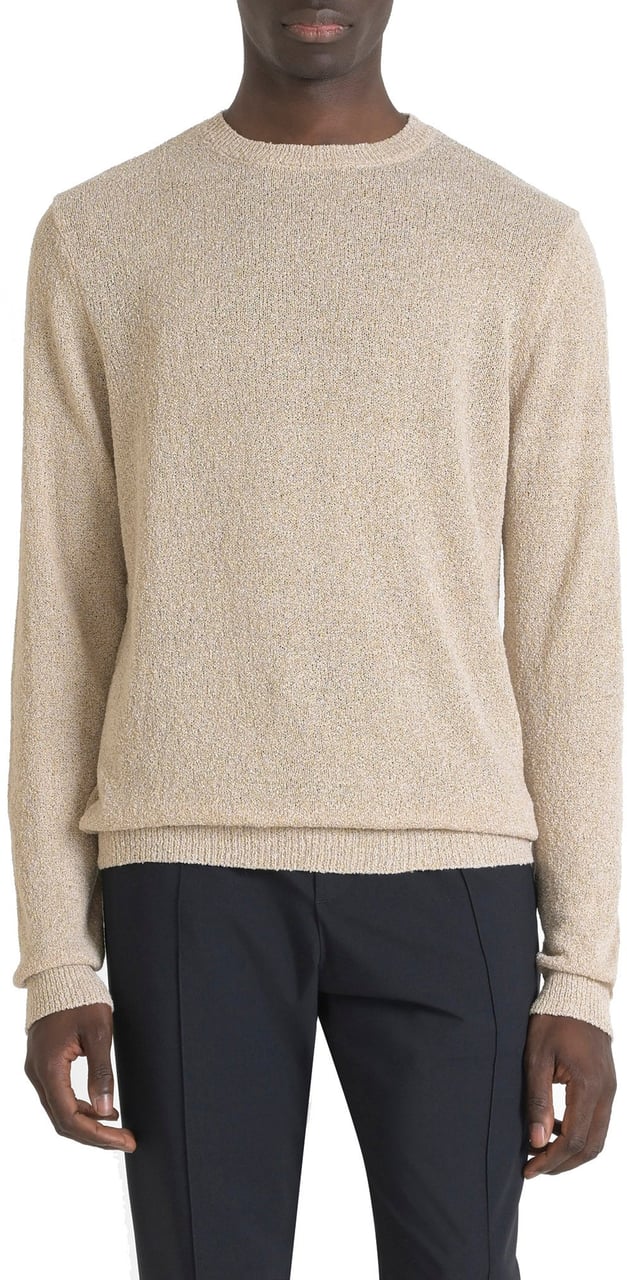 Antony Morato SWEATER REGULAR FIT IN TECHNO SOFT YARN WITH LOGOED METAL BADGE Beige