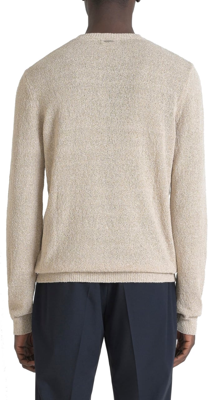 Antony Morato SWEATER REGULAR FIT IN TECHNO SOFT YARN WITH LOGOED METAL BADGE Beige