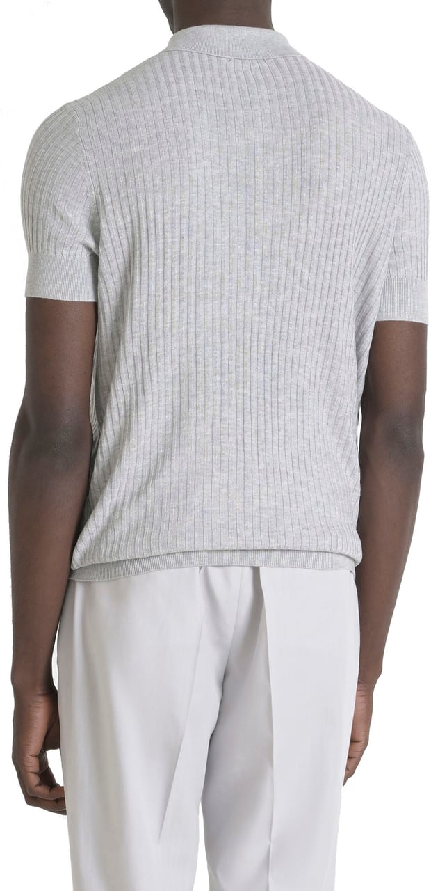 Antony Morato SWEATER SLIM FIT IN VISCOSE BLEND SUPER SOFT YARN WITH LOGOED METAL BADGE Grijs