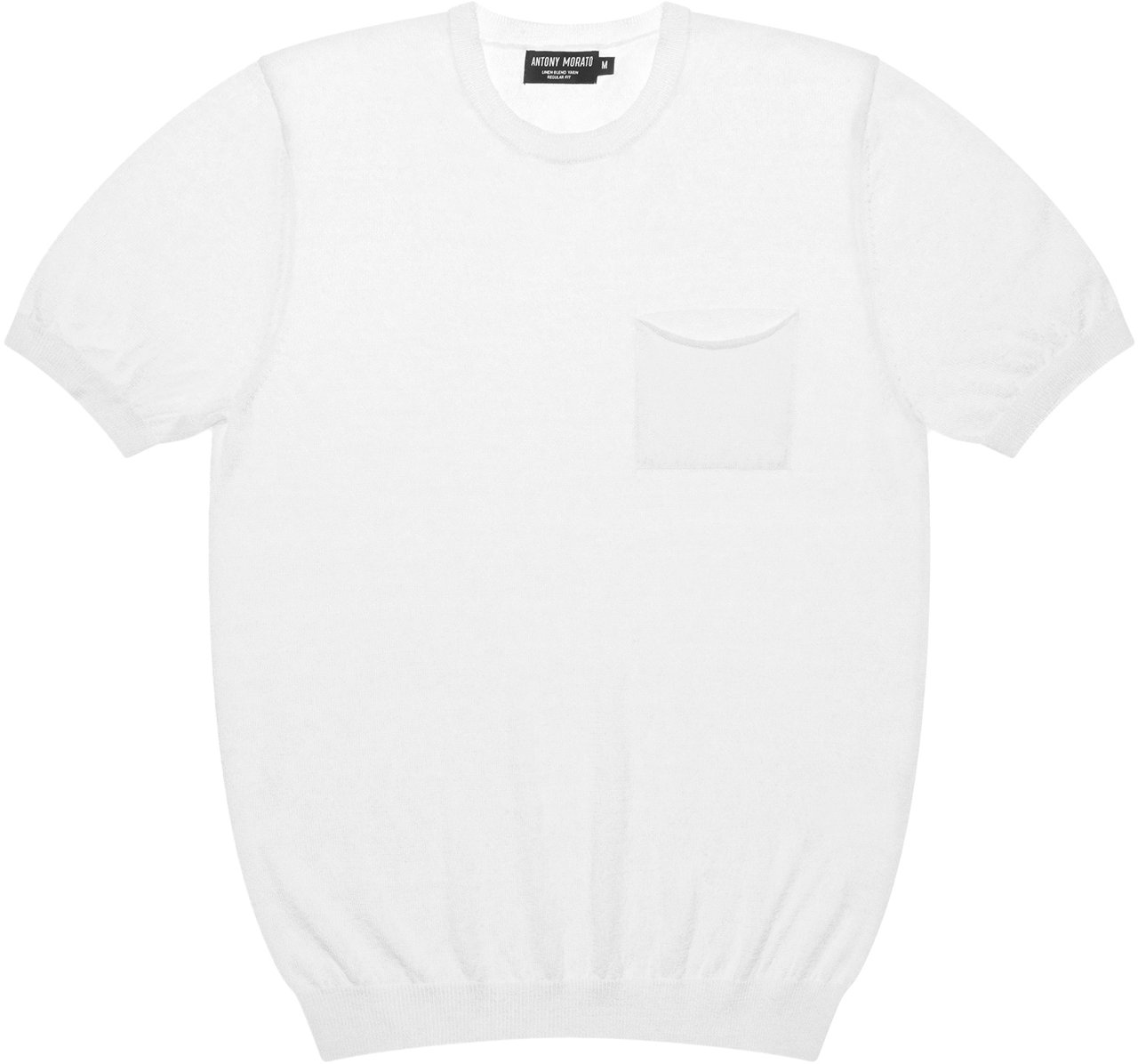 Antony Morato SWEATER REGULAR FIT IN LINEN BLEND YARN WITH LOGOED METAL BADGE Wit