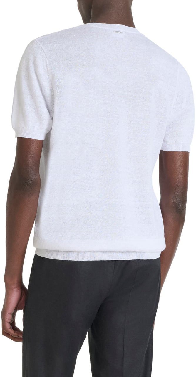 Antony Morato SWEATER REGULAR FIT IN LINEN BLEND YARN WITH LOGOED METAL BADGE Wit