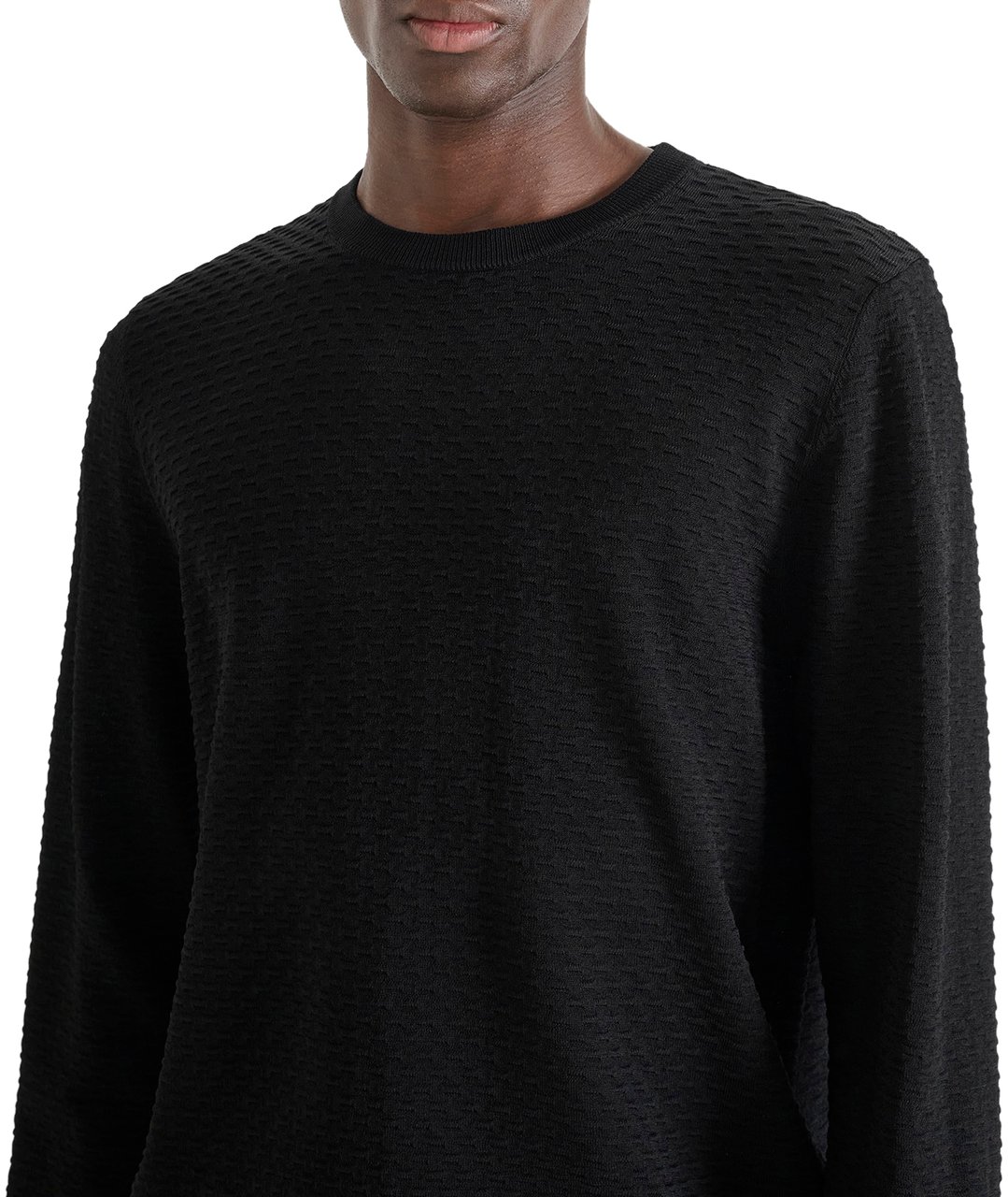 Antony Morato SWEATER SUPER SLIM FIT WITH MOTIF JAQUARD Zwart