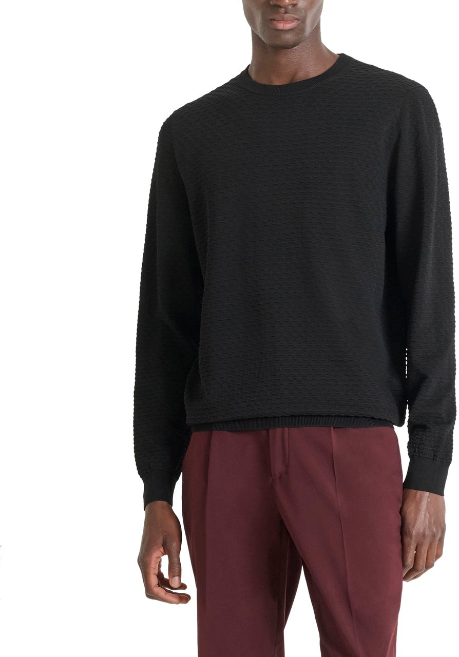Antony Morato SWEATER SUPER SLIM FIT WITH MOTIF JAQUARD Zwart
