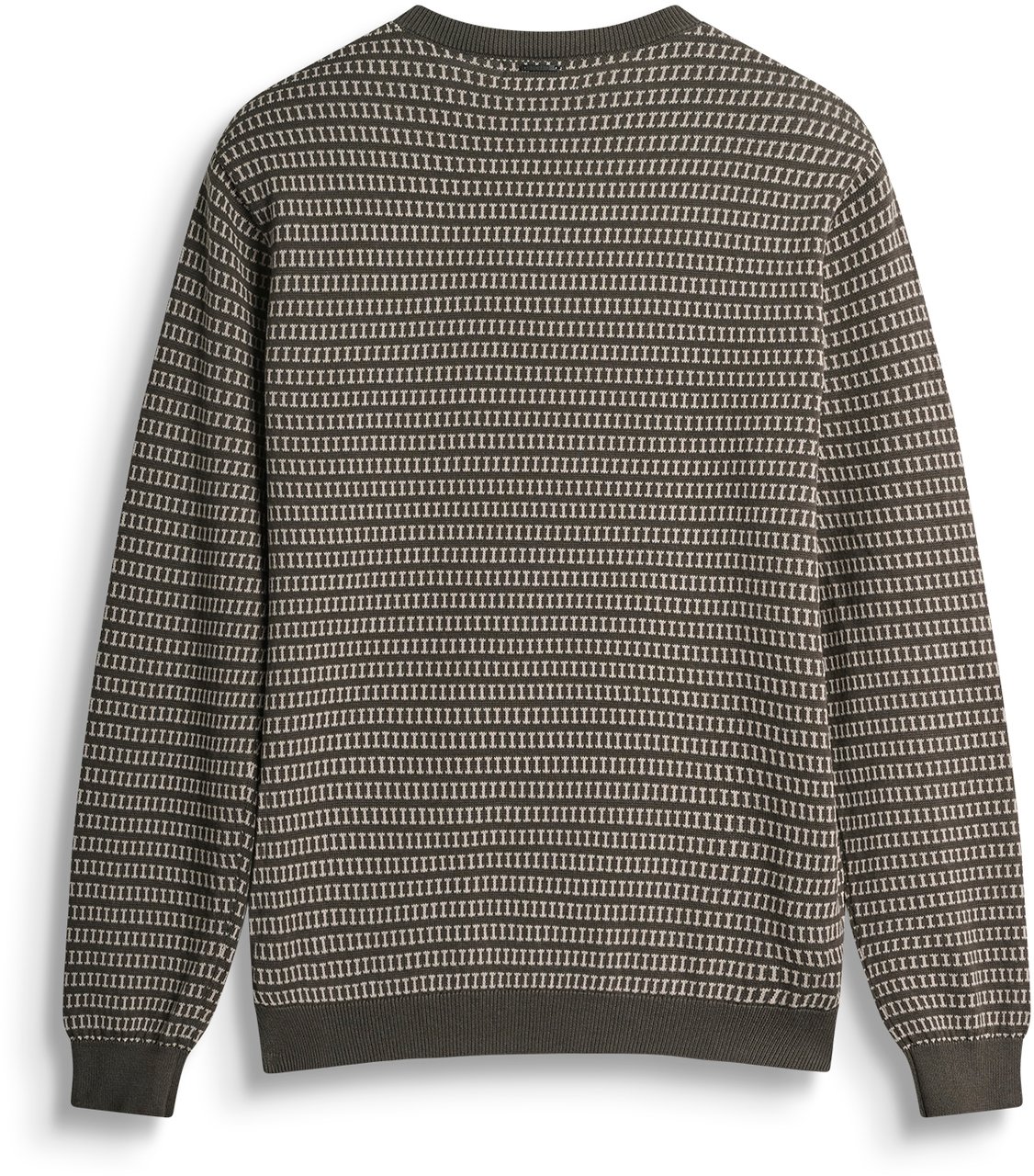 Antony Morato SWEATER REGULAR FIT IN COTTON YARN GEOMETRIC JACQUARD MOTIF Groen