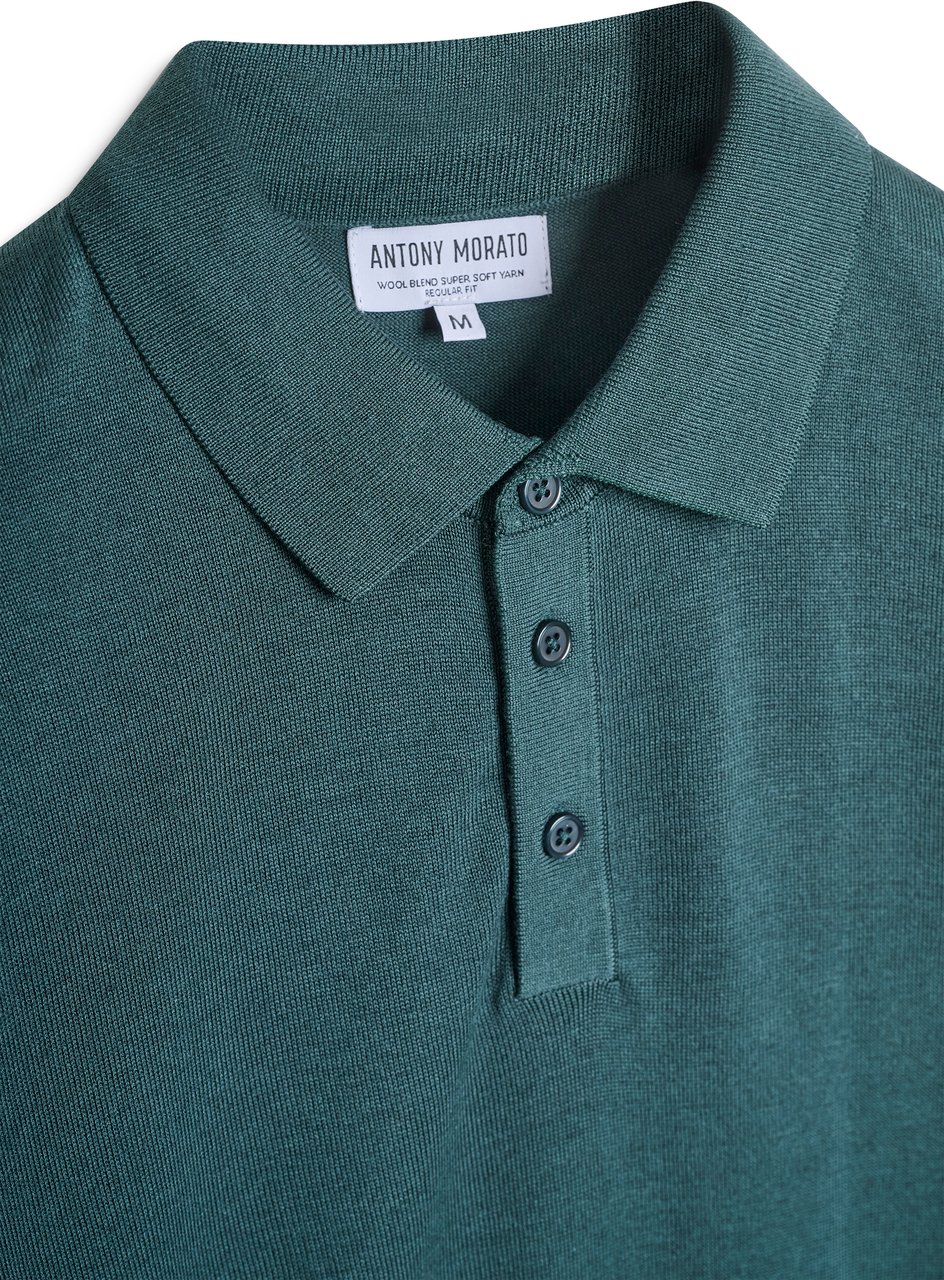Antony Morato SWEATER REGULAR FIT WITH LOGOED METAL BADGE Groen